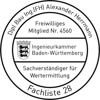Alexander Herrmann hd-wert Tübingen Stempel der Ingenieurkammer BW